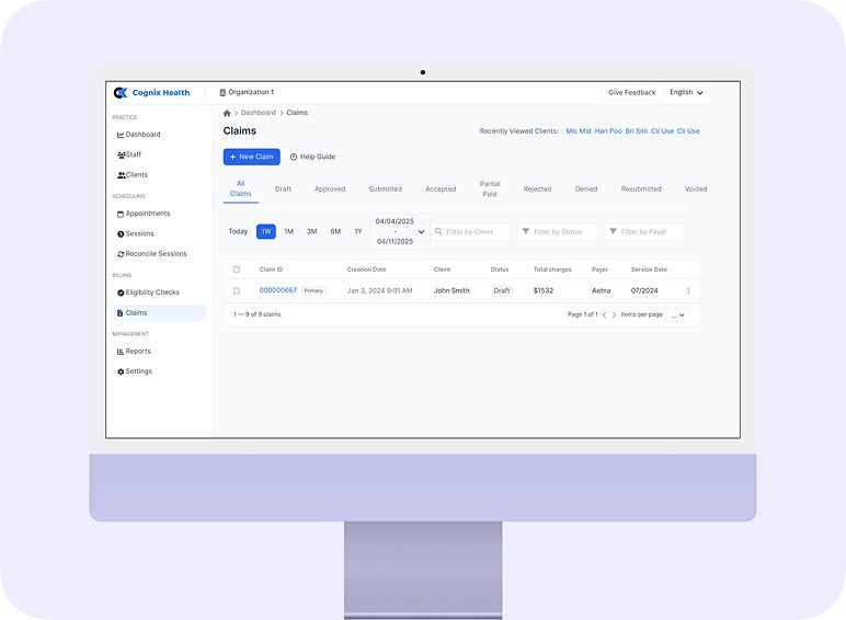 Eligibility and Claims Dashboard